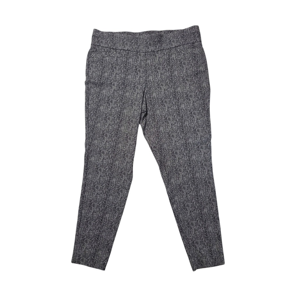 Jones New York Pull-On Dress Pants Chevron Black & White XL (38x30)